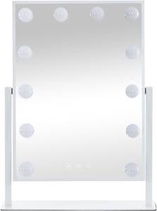 Miroir Led de Maquillage Yaren Blanc - Matière plastique - 35 x 48 x 9 cm