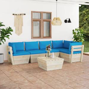 Garten-Lounge-Set (6-teilig) 3016490-14 Blau - Hellblau