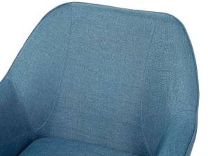 Sessel LOKEN Blau - Eiche Hell - Petrol