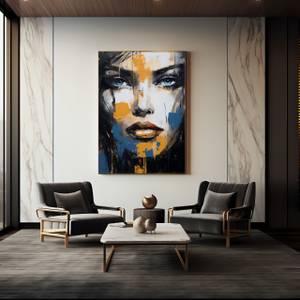 Tableau Portrait De Femme Abstraction 70 x 100 x 100 cm