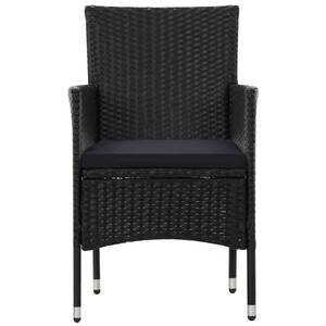 Ensemble de canapés (lot de 4) 3002315 Noir - Métal - Polyrotin - 40 x 36 x 60 cm