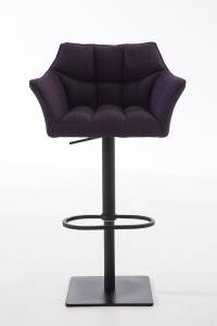 Tabouret de bar Damaso Mauve - Noir