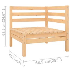 Garten-Lounge-Set Braun - Massivholz - Holzart/Dekor - 64 x 29 x 64 cm