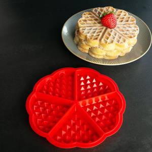 Waffelform Wiebke (2er Set) Rot - Kunststoff - 19 x 2 x 28 cm