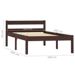 Cadre de lit 298585-2 Marron foncé - 106 x 50 cm