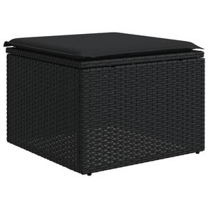 Gartensitzgruppe K3848(9-tlg) Schwarz - Massivholz - 69 x 62 x 62 cm