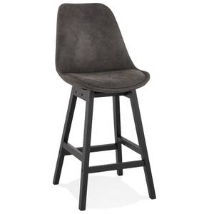 Tabouret De Bar ASPEN Noir - Gris - Chêne foncé