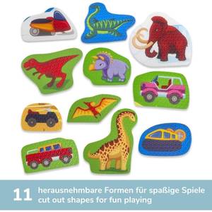 Puzzlematte für Babys - Dinosauriersafar Multicolor - Gelb