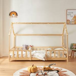 Lit enfant Sisimiut Pin 200 x 90 cm Beige - 206 x 140 x 96 cm