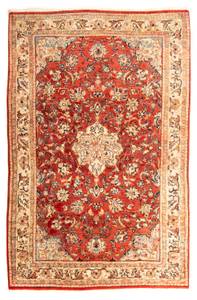 Sarough - 200x139cm Rot - Naturfaser - 139 x 1 x 200 cm