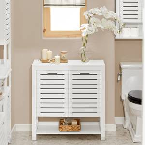 Meuble Bas de Salle de Bain BZR50-W Blanc - Bois manufacturé - 38 x 20 x 87 cm