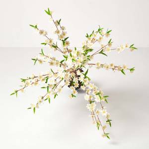 Kunstbaum mit Kirschblüten Beige - Kunststoff - 20 x 135 x 135 cm