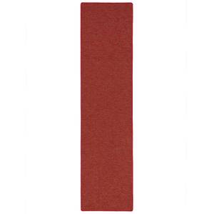 Läufer Schlingen Teppich Alma Meliert Rot - 80 x 400 cm
