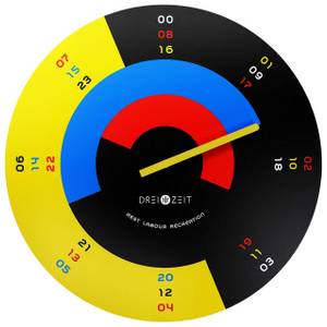 Horloge murale design THE BAUHAUS. Métal - Matière plastique - 35 x 35 x 3 cm