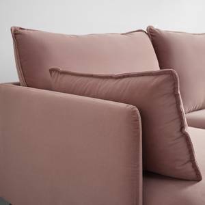 Ecksofa ROSA Pink - Metall - Textil - 226 x 84 x 163 cm