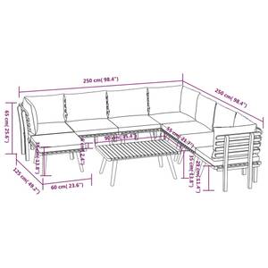 Garten-Lounge-Set Braun - Massivholz - Holzart/Dekor - 55 x 35 x 90 cm