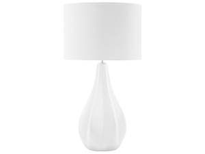 Lampe de table SANTEE Beige - Blanc crème - Blanc