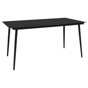 Table de salle à manger Noir - Métal - 90 x 74 x 190 cm