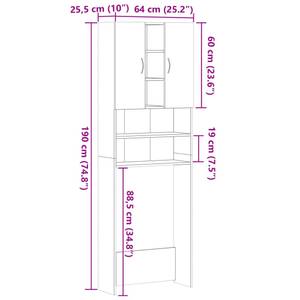 Waschmaschinenschrank 3008177 Hellgrau