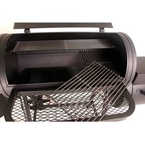 Smoker YUMA mit Vertikal-Box Schwarz - Metall - 190 x 145 x 80 cm