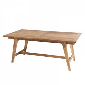 Gartentisch aus Teakholz 8/10 Personen Braun - Massivholz - Holzart/Dekor - 100 x 75 x 180 cm