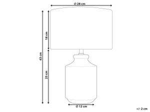 Tischlampen ESPERANCE Grau - Weiß - Keramik - 66 x 110 x 77 cm