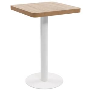 Table de bistro 3003512 Marron clair - Blanc - 50 x 50 cm