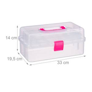 Boîte en plastique transparente Rose foncé - Translucide