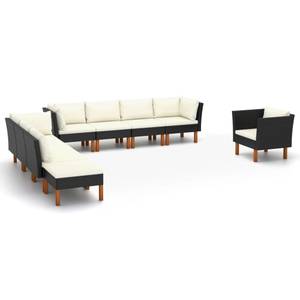 Garten-Sofa-Set (9-teilig) 3011728-3 Schwarz