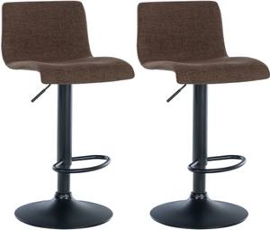 Tabouret de bar Branford Lot de 2 Marron - Textile