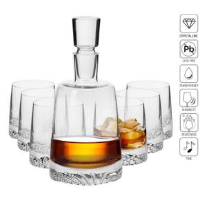 Krosno Fjord Whisky Karaffe Gläser Set Glas - 9 x 10 x 9 cm