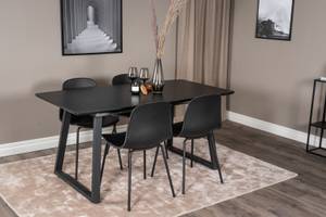 Essgruppe Inca 25 Schwarz - Massivholz - 85 x 75 x 160 cm