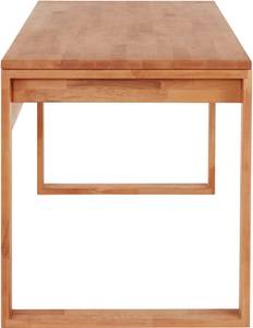 Schreibtisch Massivholz mit Schublade Braun - Massivholz - 70 x 75 x 140 cm