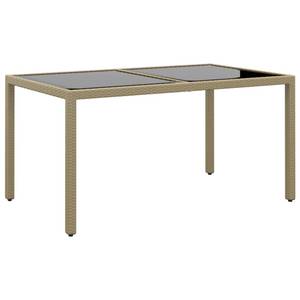 Table de jardin Beige - Métal - Polyrotin - 150 x 75 x 150 cm