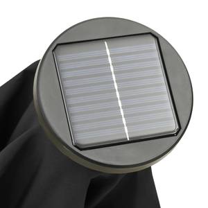 Sonnenschirm mit LED-Leuchten Schwarz