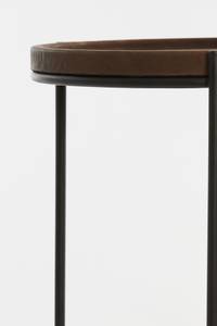 Table d'appoint JAIRO lot de 2 Marron - Cuir véritable - 53 x 46 x 53 cm