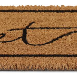 Tapis en coco « Home Sweet Home » Noir - Marron - Fibres naturelles - Matière plastique - 75 x 2 x 25 cm