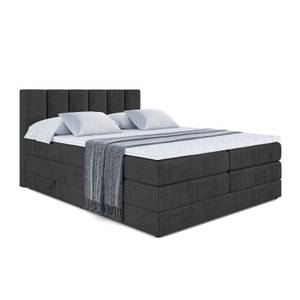 Boxspringbett BOXI1 KING Schwarz - Breite: 120 cm