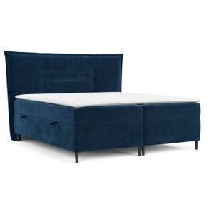 Boxspringbett Koussi II Taschenfederkern Marineblau - Breite: 180 cm