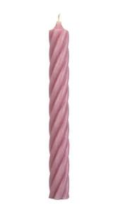 Stabkerze Twist antikrosa 250/28 Pink - Wachs - 3 x 25 x 3 cm
