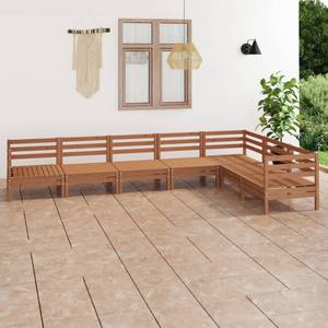 Garten-Lounge-Set Braun - Massivholz - Holzart/Dekor - 64 x 63 x 64 cm