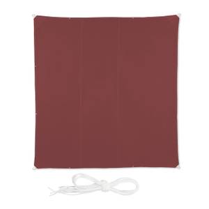 Voile d'ombrage carrée brun rouge 400 x 400 cm