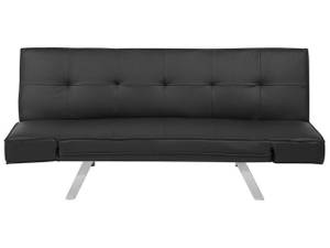 3-Sitzer Sofa BRISTOL Schwarz - Silber - Tiefe: 74 cm