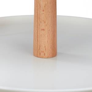 Serviteur à gâteaux en plastique & bois Marron - Blanc - Bois manufacturé - Matière plastique - 25 x 24 x 25 cm