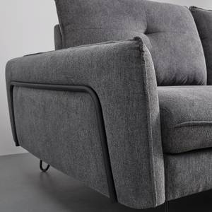 Ecksofa LEVI Grau - Metall - Textil - 267 x 88 x 186 cm