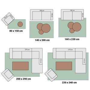 Japandi Teppich Yori Abstract Creme - 140 x 200 cm