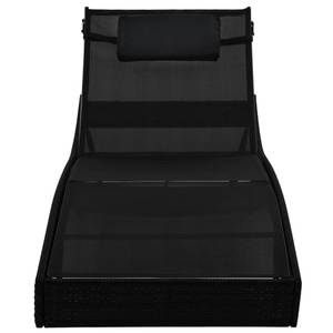 Chaise longue 296348 Noir - Matière plastique - Polyrotin - 70 x 92 x 213 cm