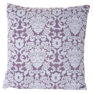 Coussin de décoration aspect baroque Mauve - Textile - 45 x 45 x 12 cm