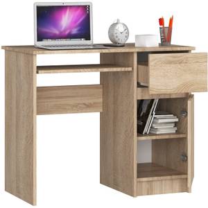 Bureau d'ordinateur Piksel droit CLP Imitation chêne de Sonoma