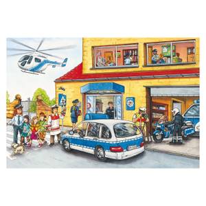 Puzzle Feuerwehr und Polizei Papier - 20 x 4 x 28 cm